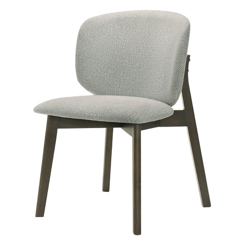 ACME Mallin Gray Chenille Walnut Side Chair (Set-2) Model DN03656