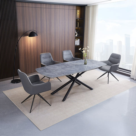 ACME Hester Ceramic Top Black Dining Table Model DN03685