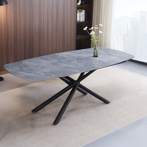 ACME Hester Ceramic Top Black Dining Table Model DN03685