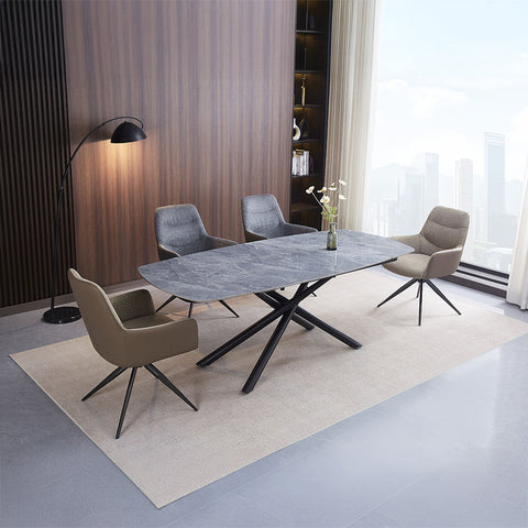 ACME Hester Ceramic Top Black Dining Table Model DN03685