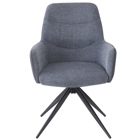 ACME Hester Gray Fabric Arm Chair (Set-2) Model DN03687