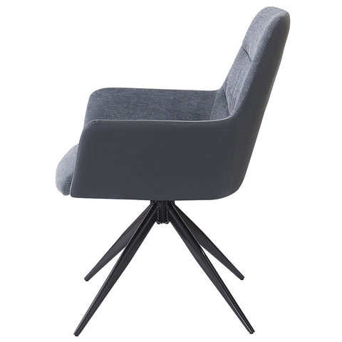 ACME Hester Gray Fabric Arm Chair (Set-2) Model DN03687