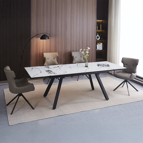 ACME Damita Ceramic Top Black Dining Table Model DN03735