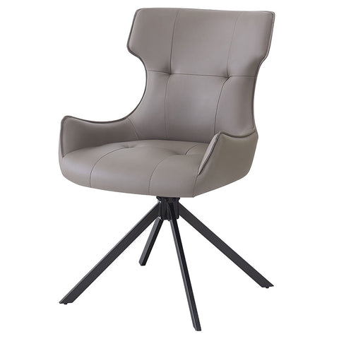 ACME Damita Camel Synthetic Leather Black Finsh Side Chair with Swivel (Set-2) Model DN03736