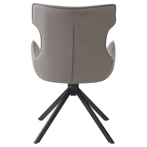ACME Damita Camel Synthetic Leather Black Finsh Side Chair with Swivel (Set-2) Model DN03736