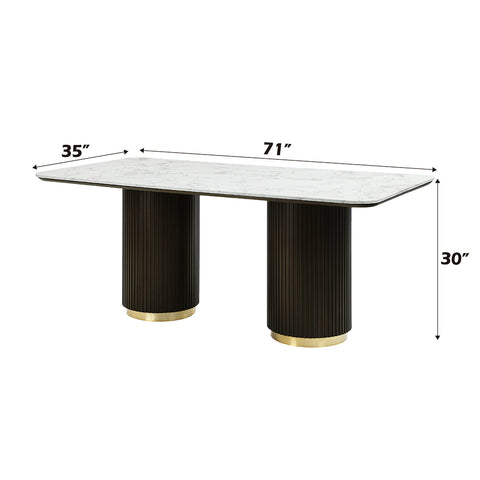 Clayten Dining Table w/Marble Top
