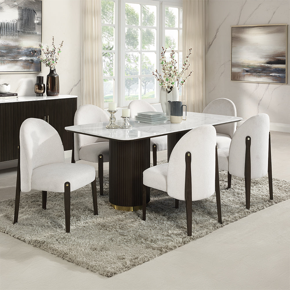 Clayten Dining Table w/Marble Top