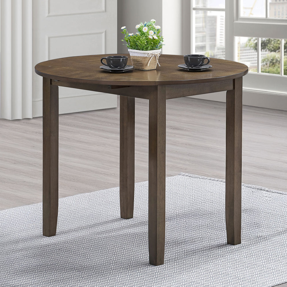 ACME Damica Walnut Round Dining Table Model DN04030