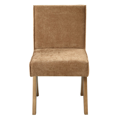 ACME Zoey Chocolate Chenille Oak Side Chair (Set-2) Model DN04076