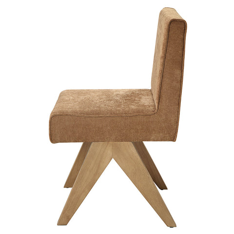 ACME Zoey Chocolate Chenille Oak Side Chair (Set-2) Model DN04076