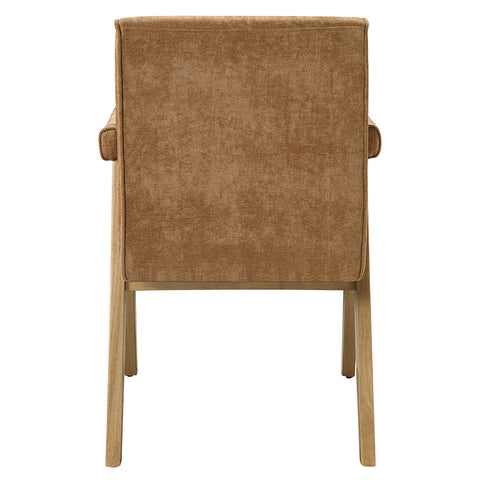ACME Zoey Chocolate Chenille Oak Arm Chair (Set-2) Model DN04077