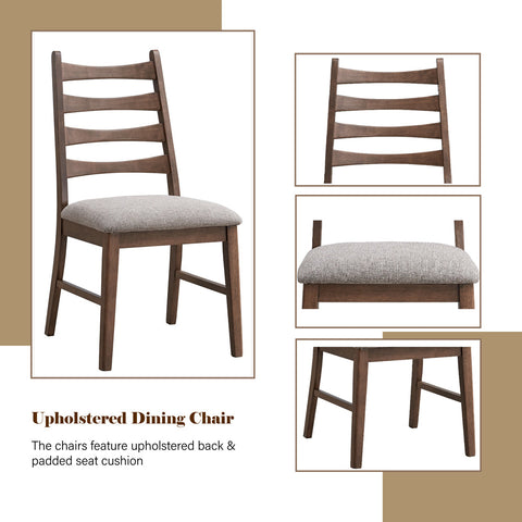 ACME Mayah Gray Linen Walnut Side Chair (Set-2) Model DN04171