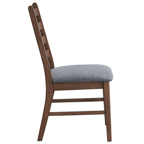 ACME Mayah Dark Gray Linen Walnut Side Chair (Set-2) Model DN04172