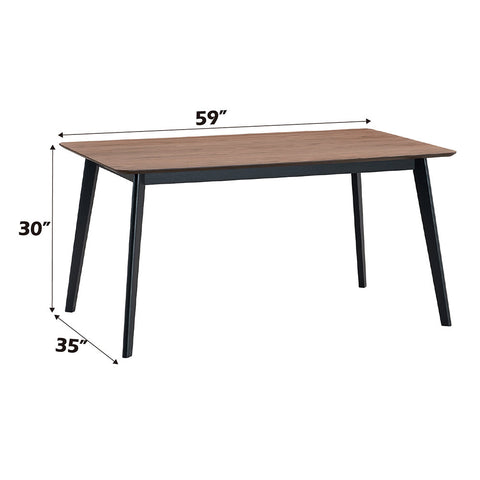 ACME Rebi Walnut Black Dining Table Model DN04180