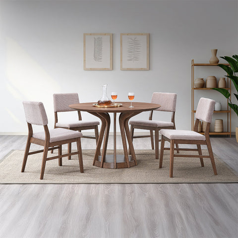 ACME Seda Walnut Round Dining Table Model DN04190