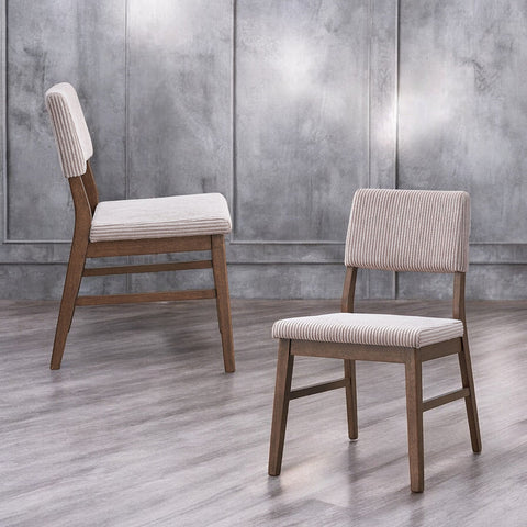 ACME Seda Dusty Mauve Corduroy Walnut Side Chair (Set-2) Model DN04191