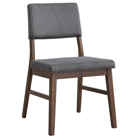 ACME Seda Gray Corduroy Walnut Side Chair (Set-2) Model DN04192