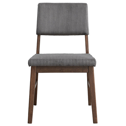 ACME Seda Gray Corduroy Walnut Side Chair (Set-2) Model DN04192