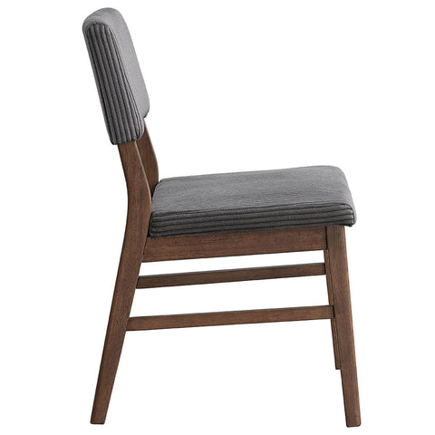 ACME Seda Gray Corduroy Walnut Side Chair (Set-2) Model DN04192