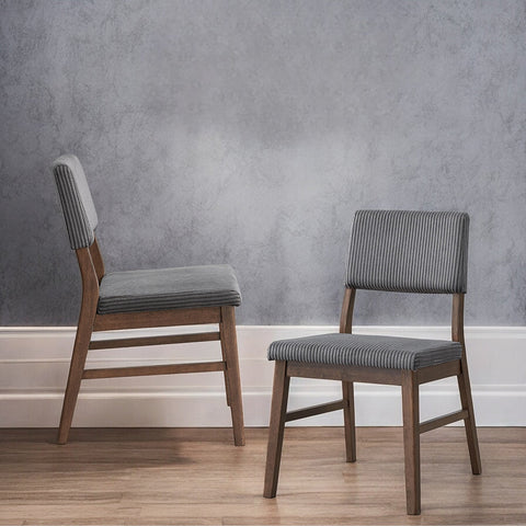 ACME Seda Gray Corduroy Walnut Side Chair (Set-2) Model DN04192