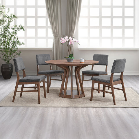ACME Seda Gray Corduroy Walnut Side Chair (Set-2) Model DN04192