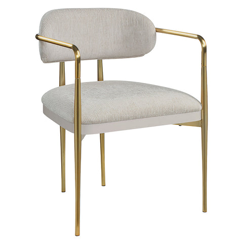 ACME Zayn Beige Chenille Gold Arm Chair (Set-2) Model DN04206