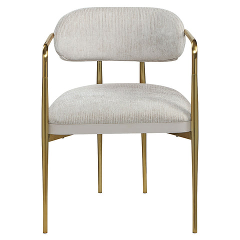 ACME Zayn Beige Chenille Gold Arm Chair (Set-2) Model DN04206
