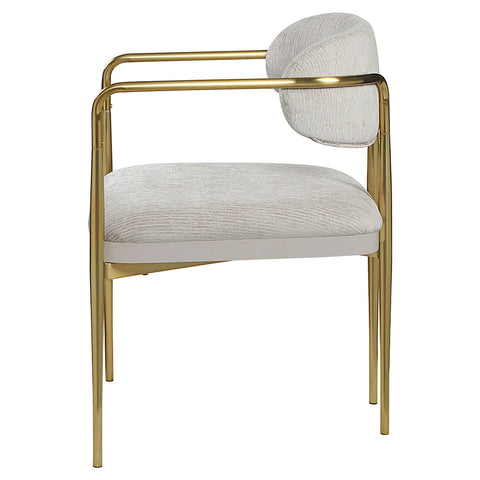 ACME Zayn Beige Chenille Gold Arm Chair (Set-2) Model DN04206