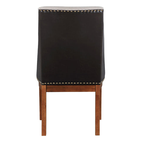 ACME Gilsea Fabric Brown Synthetic Leather Brown Side Chair (Set-2) Model DN04396