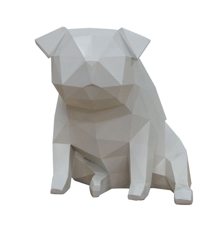 Modrest Dog Geometric White Sculpture Model VGTHDS0069-7