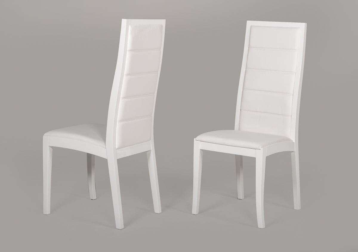 Donna Contemporary White Leatherette Dining Chair (Set of 2) By VIG Furniture