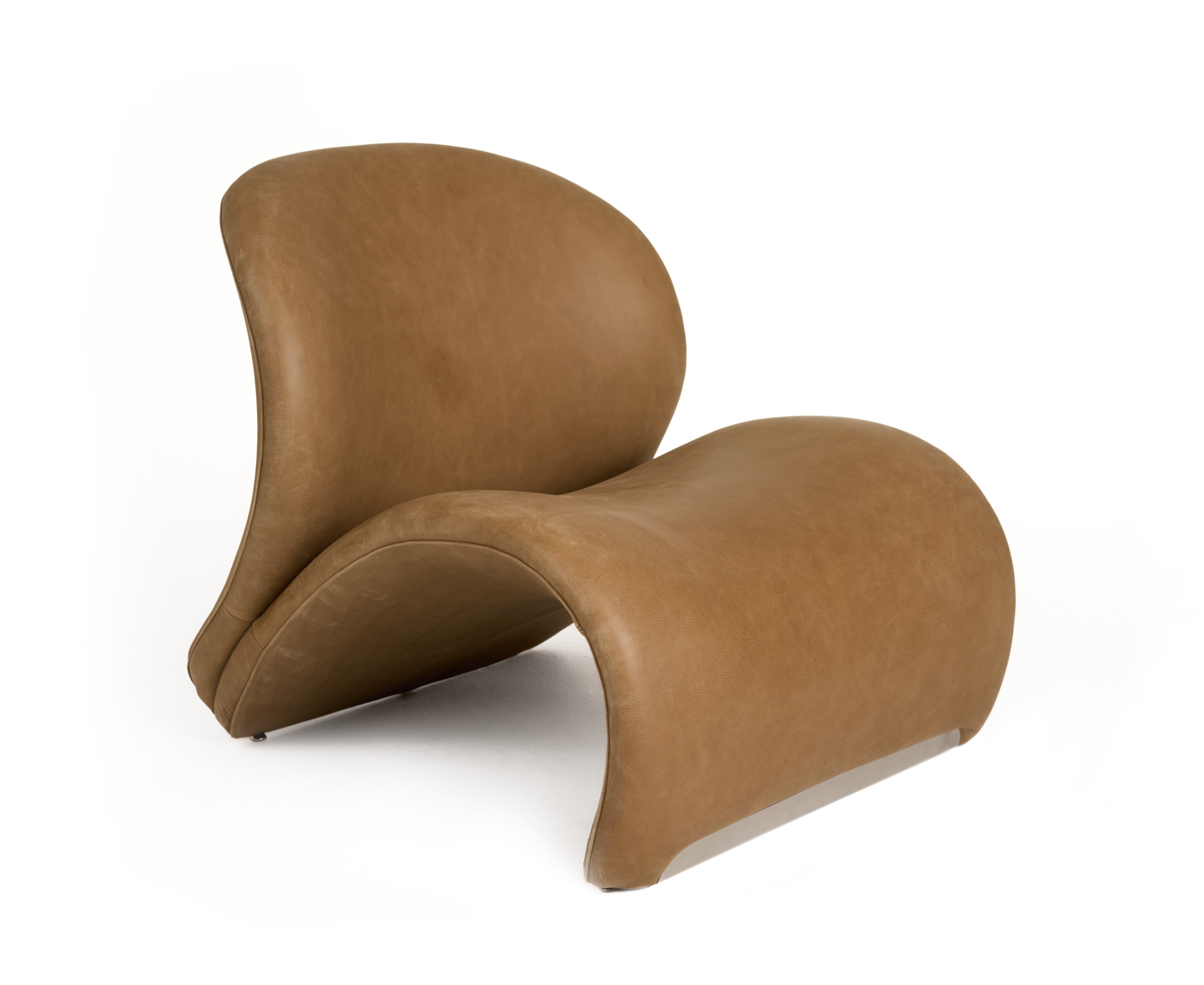 Modrest Donovan - Modern Brown Leather Accent Chair