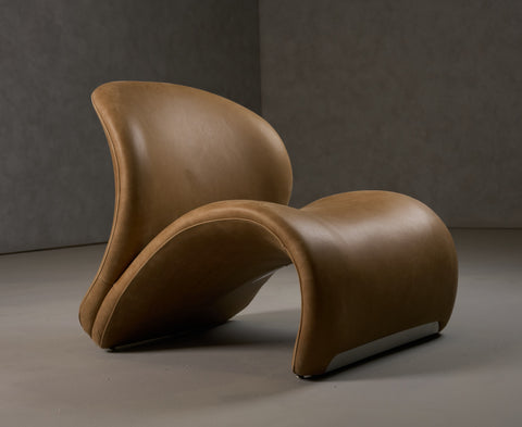 Modrest Donovan - Modern Brown Leather Accent Chair