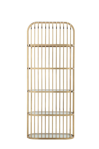 Modrest Doral Clear Glass & Gold Shelf Model VGZAZWJ118-GLD
