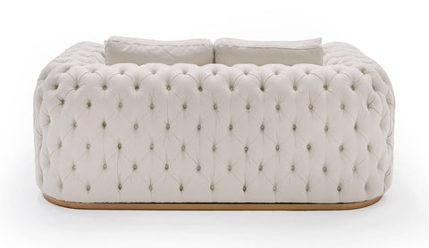 Divani Casa Dosie Modern Beige Fabric Sofa & Loveseat Set Model VGBNS-9368-SET-BGE