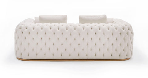 Divani Casa Dosie Modern Beige Fabric Sofa & Loveseat Set Model VGBNS-9368-SET-BGE