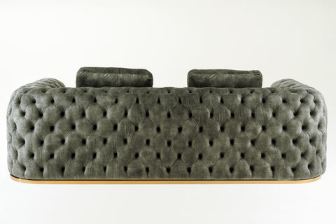 Divani Casa Dosie Transitional Grey Velvet Sofa Model VGBN-S-9368-SOFA-GRY