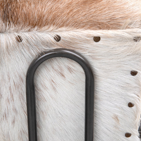 Laney Natural Brown and White Finish with Black Frame Occasional Chair