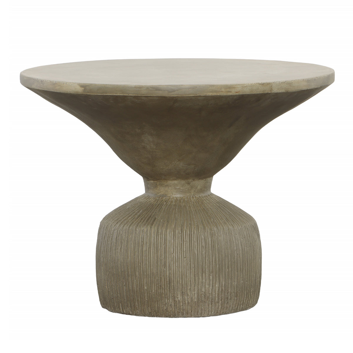 Kavala Grey Concrete Coated Finish Outdoor Side Table