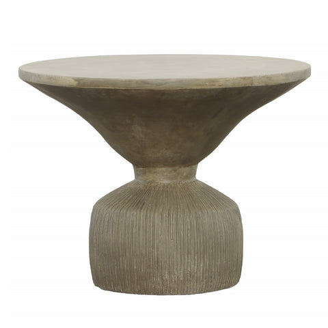 Kavala Grey Concrete Coated Finish Outdoor Side Table