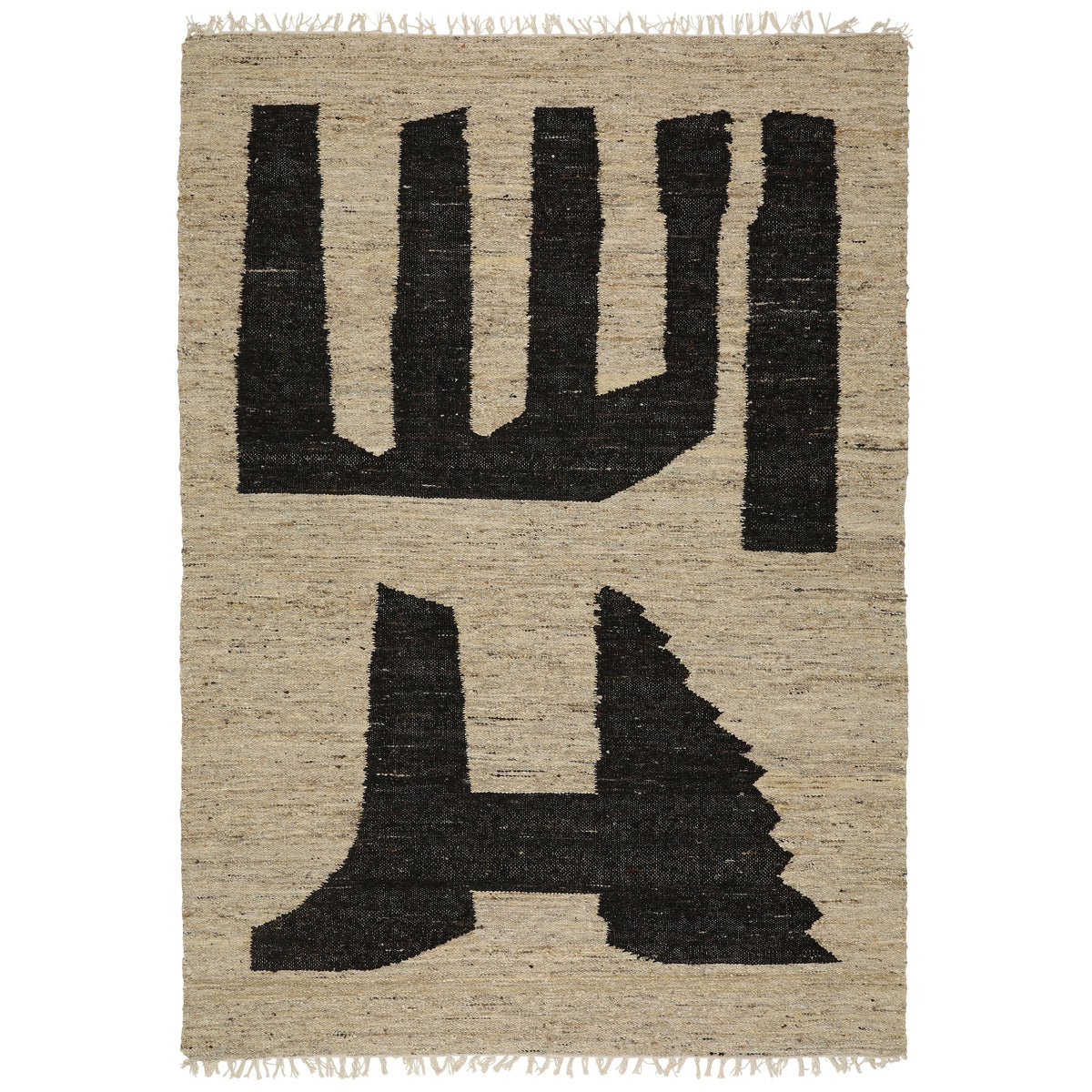 Page Black and Natural Rug