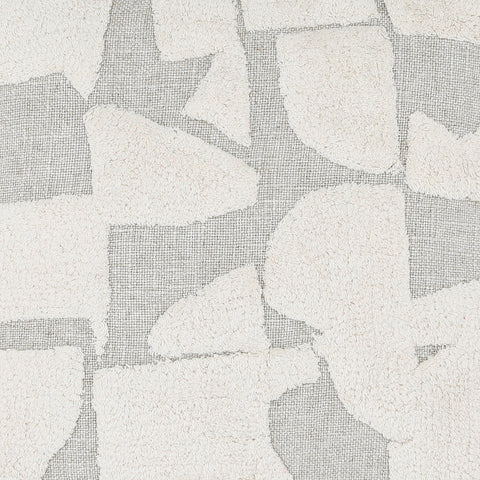 Rovina Grey and White Pillow