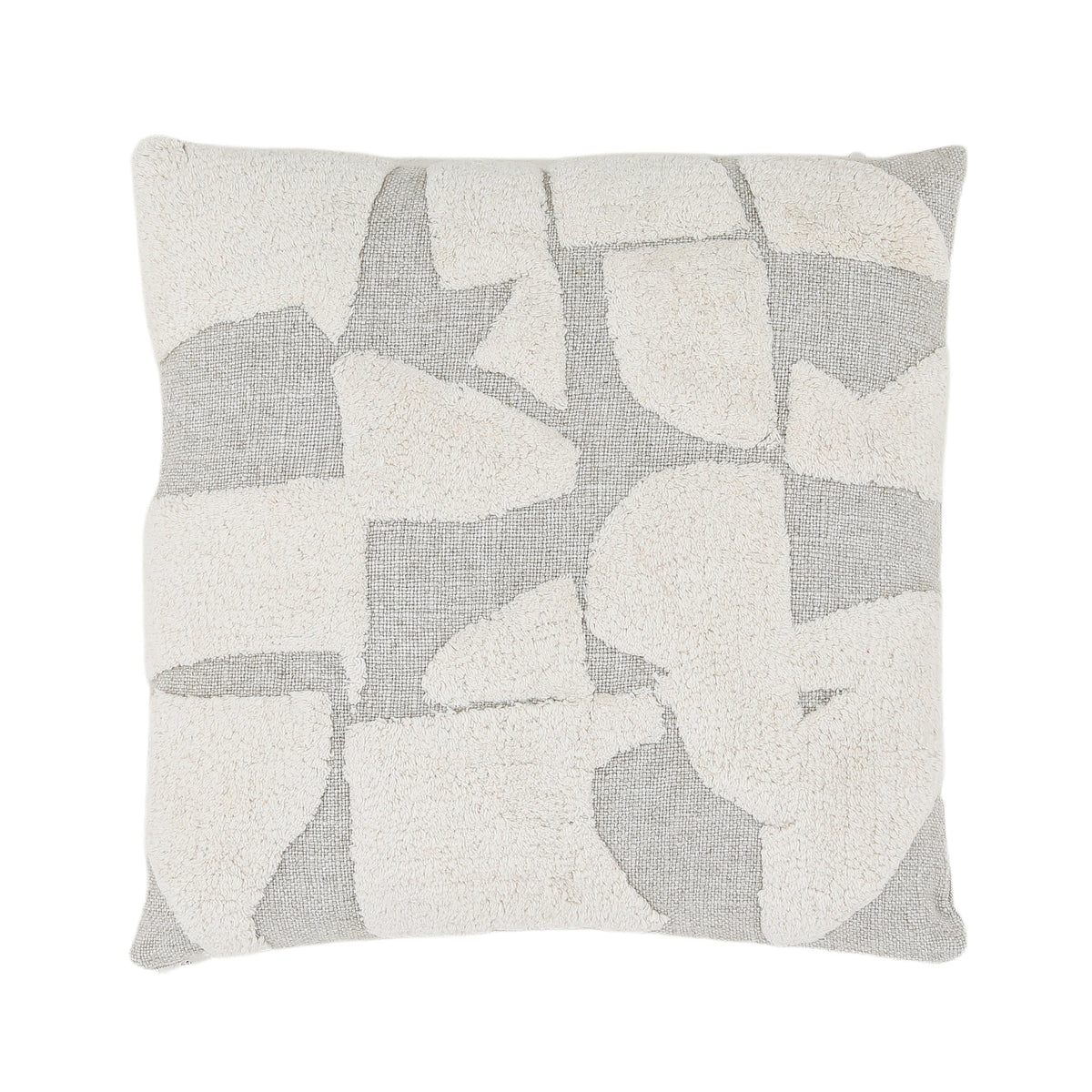 Rovina Grey and White Pillow