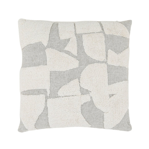 Rovina Grey and White Pillow