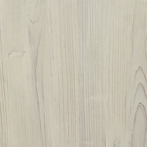 Oriole Whitewash Finish with Brushed Nickel Base Side Table