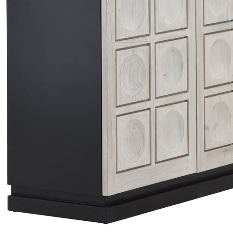 Odin Light Grey Wash and Black Sideboard