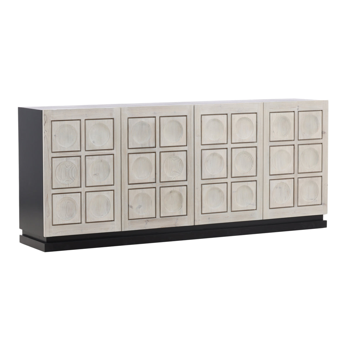 Odin Light Grey Wash and Black Sideboard