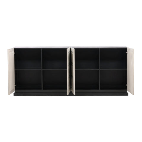 Odin Light Grey Wash and Black Sideboard