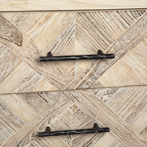 Rubio Light Warm Wash Finish 4 Drawer Sideboard