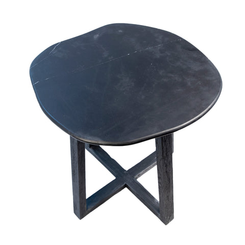 Iver Black Marble Side Table